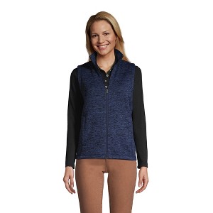 Lands' End Women's Sweater Fleece Vest - 1 of 4