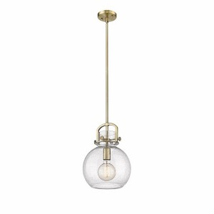 Newton Sphere - 1 Light Stem Hung Pendant In Industrial Style-15.38 Inches Tall and 10 Inches Wide - 1 of 1