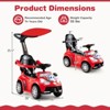 Safstar 3-in-1 Sliding Walker w/ Adjustable Canopy Horn Music & Light for Boys & Girls - 2 of 4