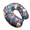 WOLF State Souvenir Printed Spandex Memory Foam Travel Neck Pillow - 2 of 3