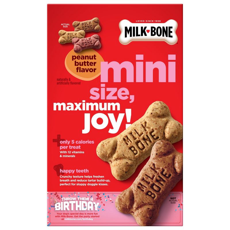 Milk-Bone Mini&#39;s Biscuits Bacon &#38; Peanut Butter Flavor Dog Treats - 15oz, 3 of 12