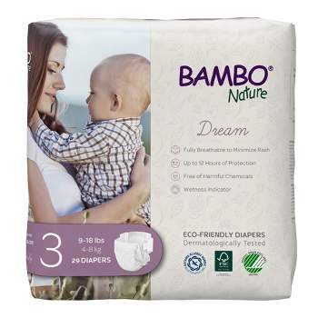Bambo Nature Dream Disposable Diapers, Eco-Friendly, Size 3, 29 Count, 3 Packs, 87 Total