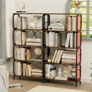 NicBex 4-Tier Industrial Bookshelf,63" Tall Book Rack with Metal Frame and Open Shelves for Bedroom,Living Room,Office,Easy Assembly - 1 of 4
