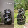 Teamson Home 32" 3-Tier Cascading Faux Rock and Wood Fountain Brown - 4 of 4