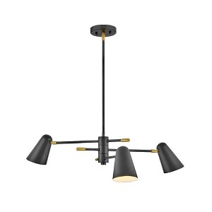 Lark Birdie 3 - Light Chandelier in  Black/Lacquered Brass - 1 of 4