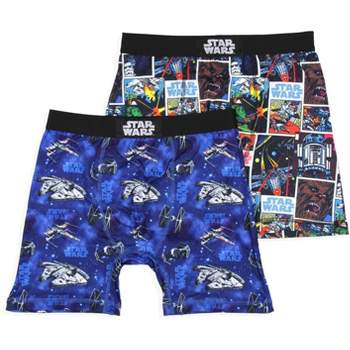 Star Wars Mens' 2 Pack Comic Millennium Falcon Boxers Underwear Boxer Briefs Multicolored