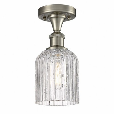 Bridal Veil - 1 Light Semi-Flush Mount In Art Deco Style-10.25 Inches Tall and 5 Inches Wide