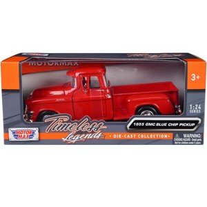 1955 GMC Blue Chip Pickup Truck Red "Timeless Legends" Series 1/24 Diecast Model Car by Motormax - 1 of 3