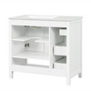 PDTEND 36" Bathroom Vanity Sink Combo, Solid Wood Bathroom Storage Cabinet with 2 Doors and 2 Drawers, Open shelf, MDF - 4 of 4