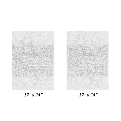 Granada 2 Piece Bath Rug Set 100% Premium Cotton Tufted Non-Slip Backing Bathmats for Bathroom, Super Soft Absorbent, Machine Washable