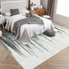 Washable Area Rugs Modern Striped Accent Rug Non Slip Geometric Floor Cover Stain Resistant Low Pile Indoor Carpet for Bedroom Living Room - 2 of 4