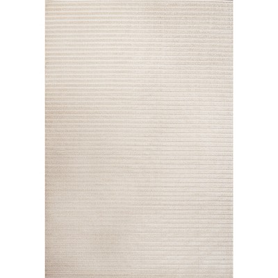 Aarhus Ivory Synthetic Striped 3' x 5' Indoor/Outdoor Rug