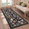 Scalloped Edge Area Rugs for Living Room Bedroom Floral Printed Snake Pattern Washable Rug Soft Non-Slip Low Pile Accent Rug - 3 of 4