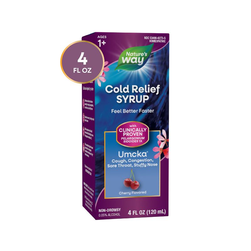Nature&#39;s Way Cold Relief Syrup - Umcka - Cherry Flavored - 4 fl oz, 3 of 10