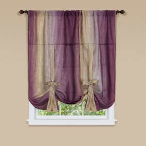 GoodGram Ombre Crushed Satin Sheer Single Window Curtains & Valances - 1 of 4