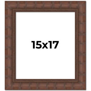 PosterPalooza | 15x17 Wide Bamboo Picture Frame, UV Acrylic, 4 Finishes - Brown, Black, Silver, and Natural - 1 of 4