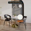 LeisureMod Verve 24" Sqaure Dining Table - Modern MDF Top with Brushed Gold Pedestal Base Accent Cafe Table for Kitchen, Home, and Cafes - 3 of 4