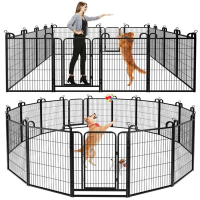 Dog Playpen Outdoor Extra Wide 16 Panels Heavy Duty Dog Fence 40" Height