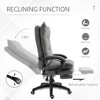 Vynxaria 360° Swivel Executive Home Office Chair Adjustable Height Linen Style Fabric Recliner,Retractable Footrest and Double Padding - 4 of 4