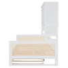 TIRAMISUBEST Twin/Full Size Rattan Decor Daybed with Twin Size Trundle, Storage Bed Frame with Cabinet and Shelf - 3 of 4