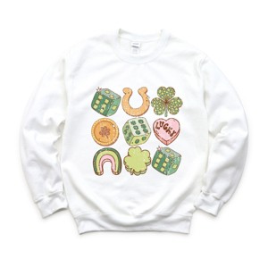 Simply Sage Market St. Patrick's Charm Chart Sweatshirt - XL - White - 1 of 4