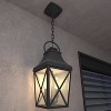 Maggift Outdoor Wall Lights Chandelier Lampshade, Light Fixture Waterproof for Porch Foyer Doorway Front Door, Black, 7"*7"*15.88" - 3 of 4