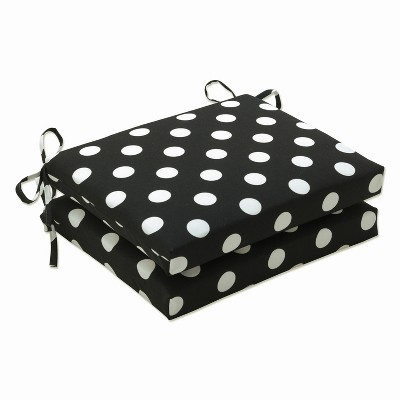 Polka Dot 2pc Outdoor Chair Cushions - Pillow Perfect