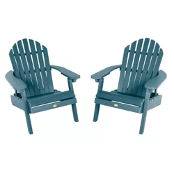 Hamilton 2pk Folding & Reclining Adirondack Chairs - Nantucket Blue - highwood