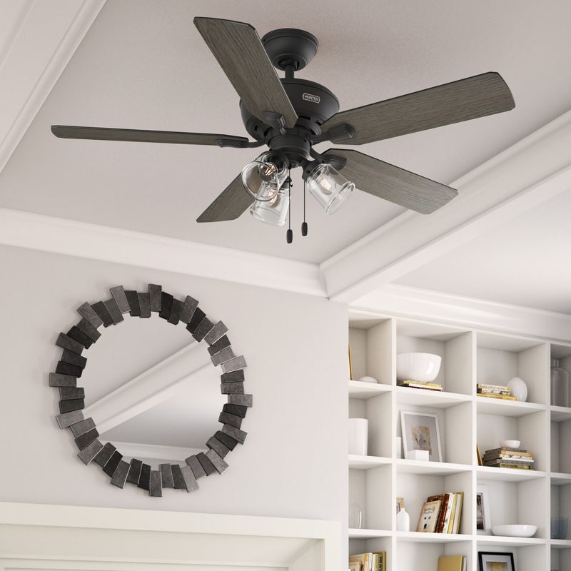 52" Rosner Ceiling Fan with Light Kit and Pull Chain (Includes LED Light Bulb) - Hunter Fan, 4 of 13
