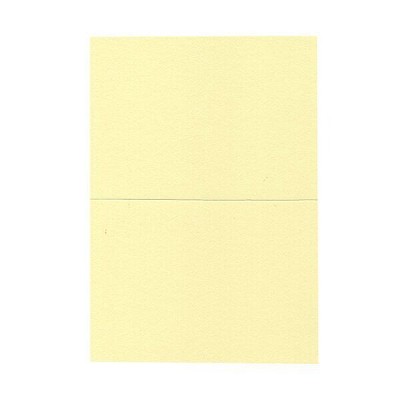 JAM Paper Blank Foldover Cards A7 Size 5 x 6 5/8 Light Yellow Base 530913125