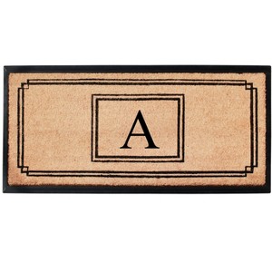 A1HC Natural Coir Monogrammed Heavy Duty Entrance Door Mat 24X48, Anti-Shed Treated Durable Doormat - 1 of 4