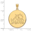 Black Bow Jewelry 14k Yellow Gold Texas Christian Horned Frogs NCAA Extra Large Pendant - 2 of 3