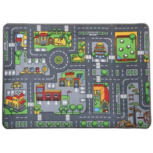 Universal Hobbies Large Street Play Carpet with Education Roads, City & Buildings - 52.4in x 37.4in PT-2911 - 1 of 4