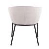 Ashland Contemporary Dining Chair Black/Cream - LumiSource: Padded Seat, Metal Legs, Polyester Upholstery - 4 of 4