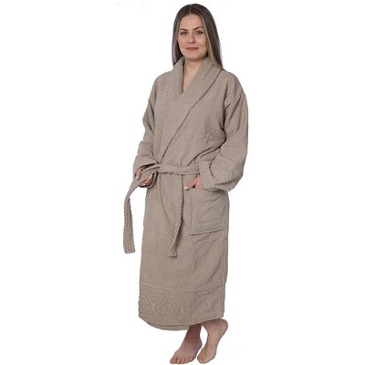 Roxoni Womens 100% Cotton Shawl Collar Robe Terry Cloth Bathrobe