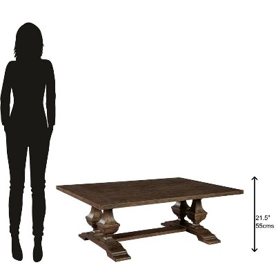 Transitional Brown Wood Lift-Top Coffee Table with Storage