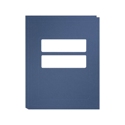 ComplyRight Double-Window Tax Presentation Folder Midnight Blue 50/Pack (FMB32)