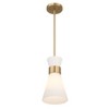 Robert Stevenson Lighting Kit Modern Minimalist Tapered Opal Glass and Metal Ceiling Light White and Gold - 3 of 4