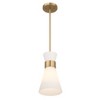 Robert Stevenson Lighting Kit Modern Minimalist Tapered Opal Glass and Metal Ceiling Light White and Gold - image 3 of 4