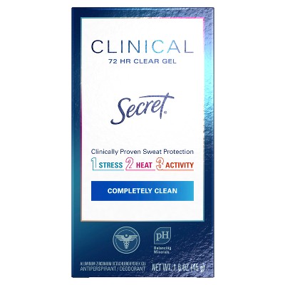 Secret Clinical Strength Antiperspirant &#38; Deodorant Clear Gel - Completely Clean - 1.6oz_1