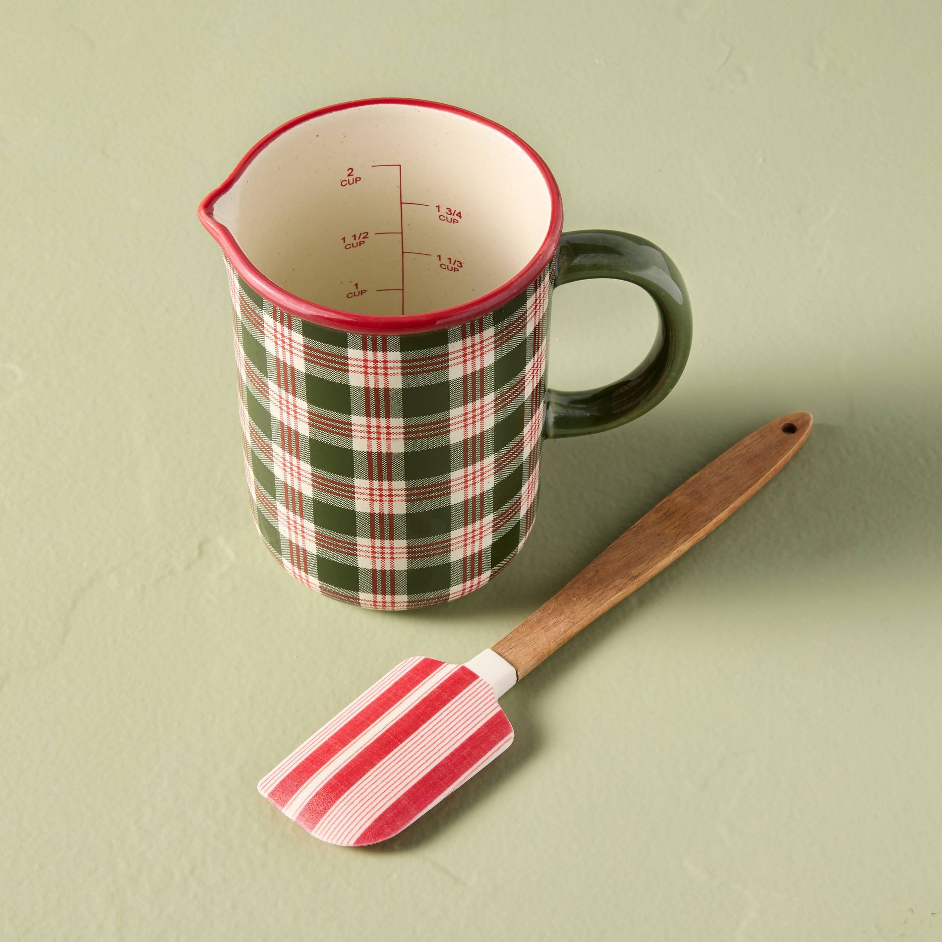 Set of 2 Christmas Measuring Pitcher and Spatula - Hearth & Hand™ with Magnolia