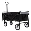 VYNXARIA Collapsible Foldable Wagon Cart with strapping system Beach Wagon Utility Cart Utility Wagon Grocery Cart,Black - 2 of 4
