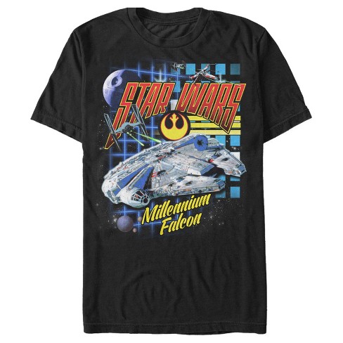 Men's Star Wars 90s Grid Millennium Falcon T-shirt : Target