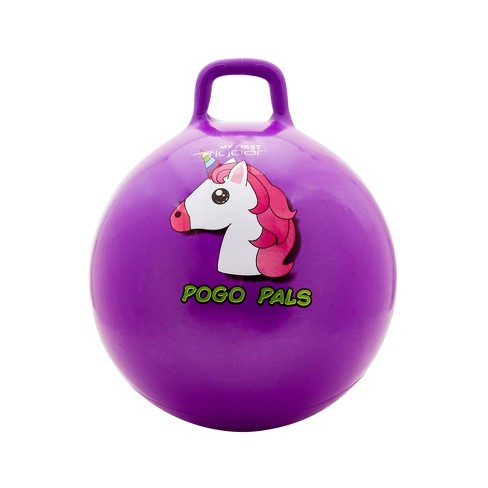 Bouncing ball with handle on sale