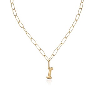 Paperclip Link Initial Necklace - Ettika - 1 of 2