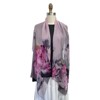Wrapables Lightweight Sheer Silky Feeling Georgette Scarf, Lotus on Pink - 4 of 4