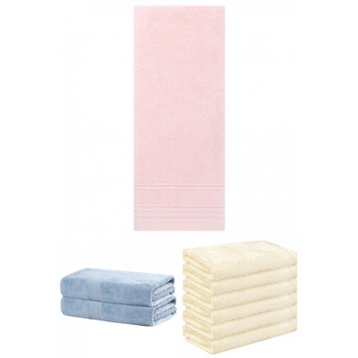 REGALWOVEN Striped Soft Absorbent Bathroom Cotton Towel Set 3 Pcs