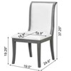 Set of 2 Dining Chair Upholstered Dinner Chair Armless Chairs with Padded Seat, Solid Hardwood Frame - Modernluxe - 4 of 4