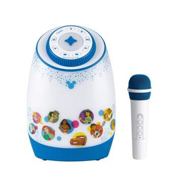 eKids Disney Bluetooth Karaoke Machine with Wireless Microphone for Kids and Fans of Disney Toys - Blue (Di-565DGv23)