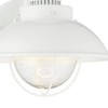 John Timberland Fordham Industrial Wall Light Sconces Set of 2 Soft White Hardwire 9 1/2" Fixture Seedy Glass for Hallway Kitchen - 3 of 4